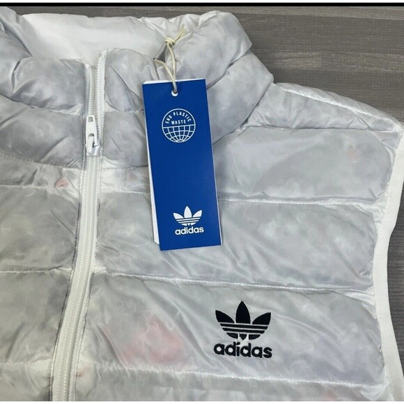 New adidas Essentials + Sustainable Made with Nature Vest Mens M White HK7539 - Picture 3 of 5
